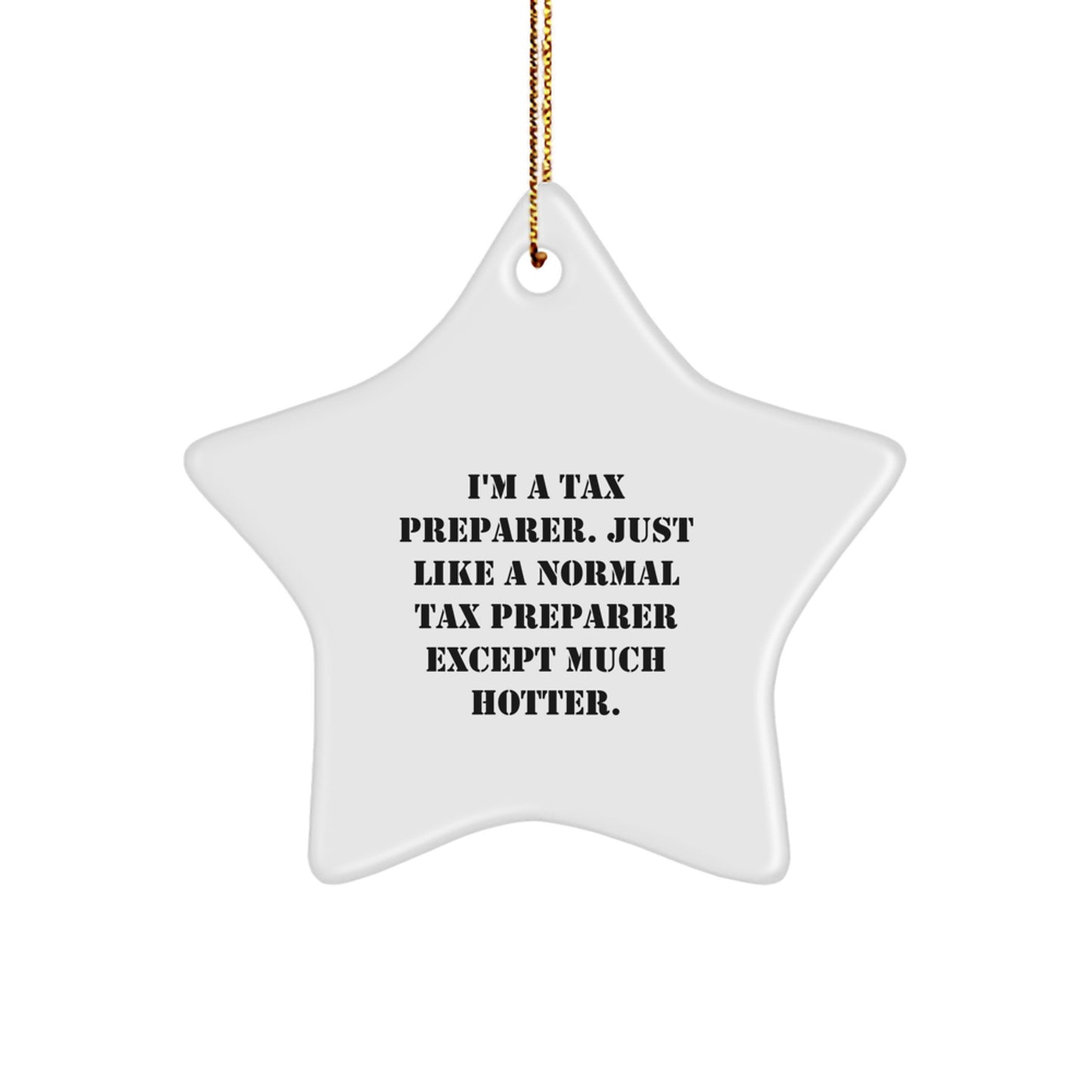 Funny Tax Preparer Star Ornament Gifts from Friends for Christmas - Image 1