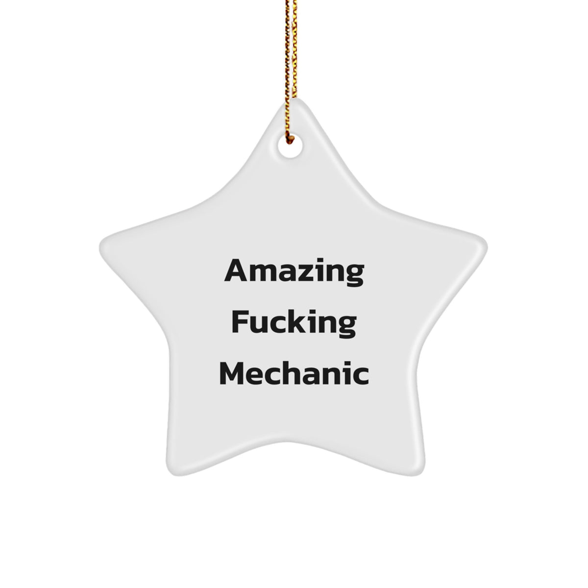 Christmas Ornament Gift Amazing Fucking Mechanic - Favorite for Kids - Image 1