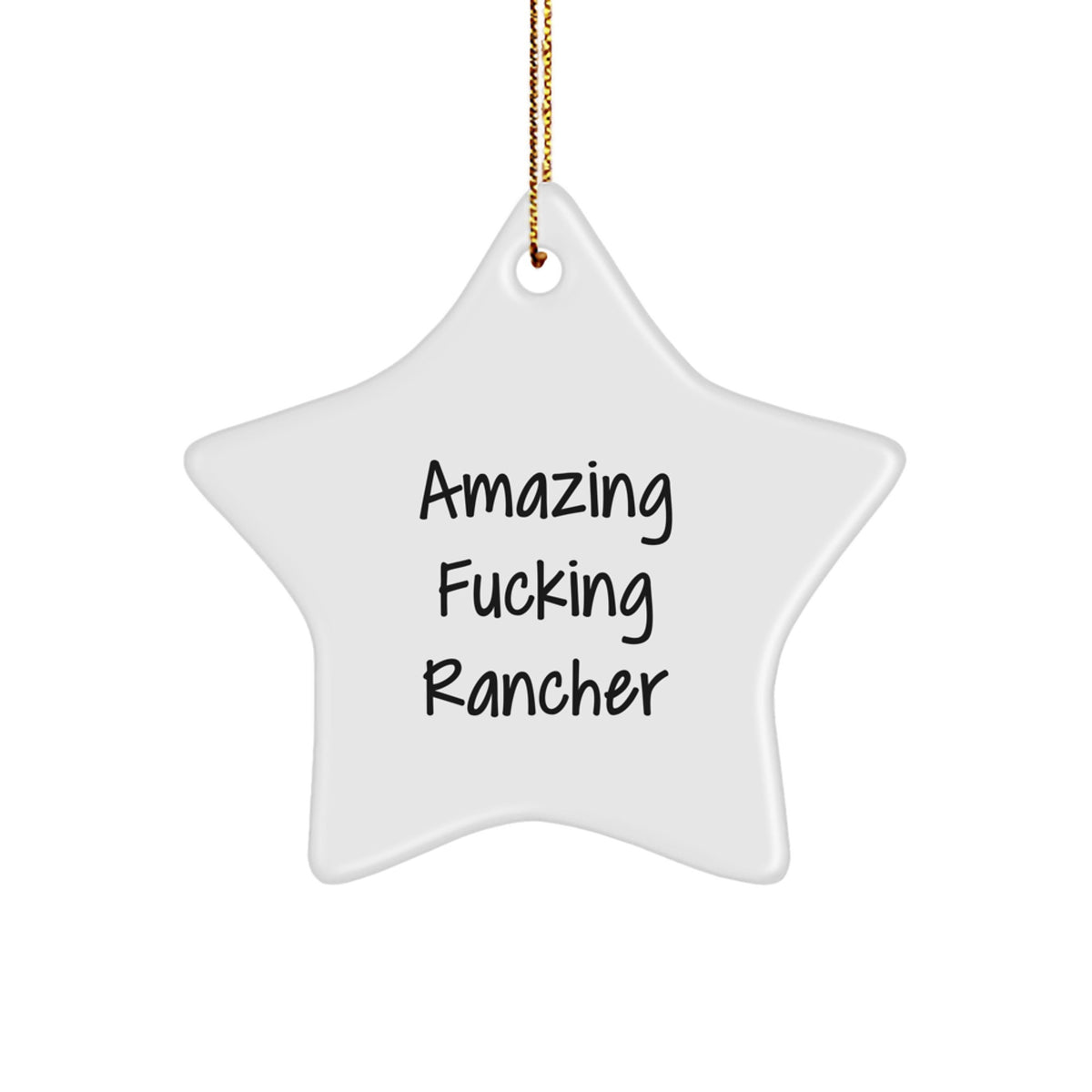 Bold Rancher Star Ornament Novelty Christmas Gift for Friends - Image 1