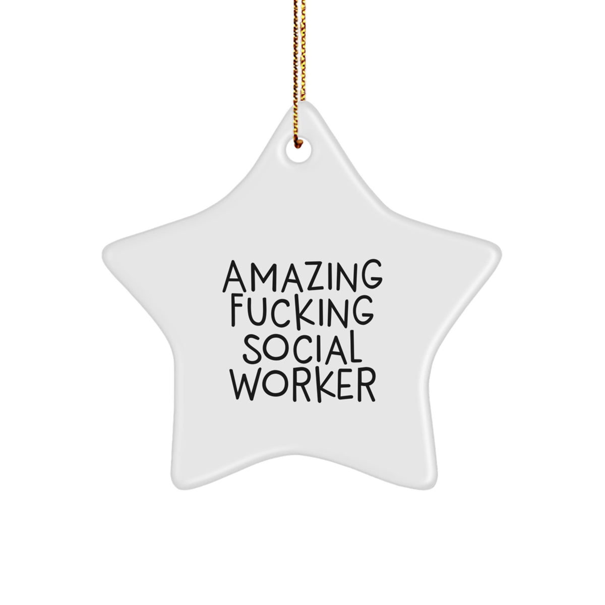 Christmas Gift for Her Social Worker Keepsake Star Ornament Present - Image 1