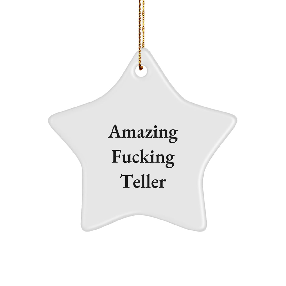 Christmas Gift for Her Teller Star Ornament Present White Durable - Image 1