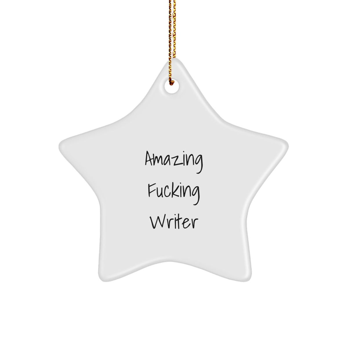 Christmas Gift for Her Writer Star Ornament Present - Image 1