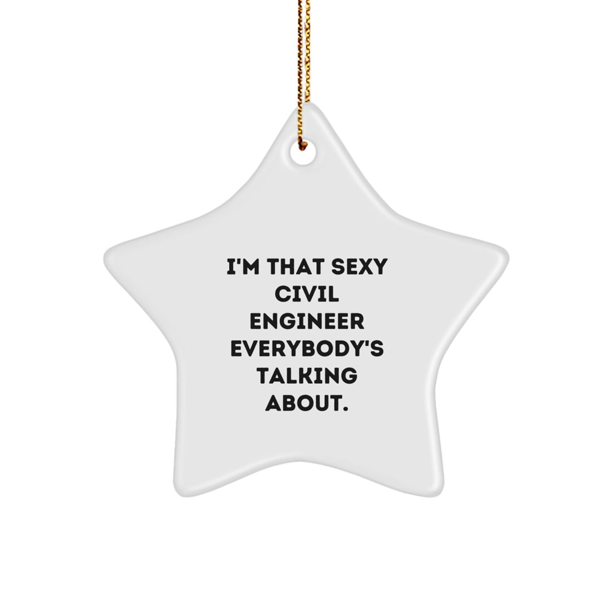 Civil Engineer Star Ornament – Favorite for Kids – Christmas Gift - Image 1