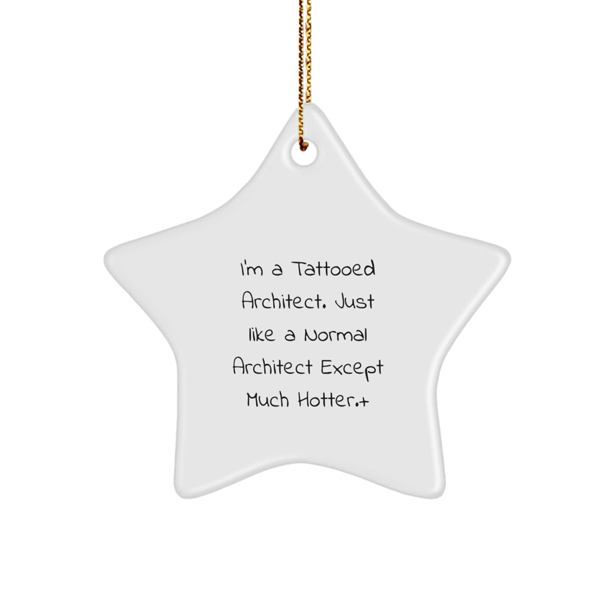 Christmas Ornament Gift Tattooed Architect Idea for Coworkers - Hotter - Image 1