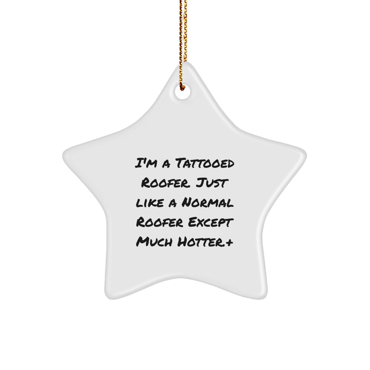 Bold Tattooed Roofer Novelty Christmas Ornament for Friends Gift - Image 1