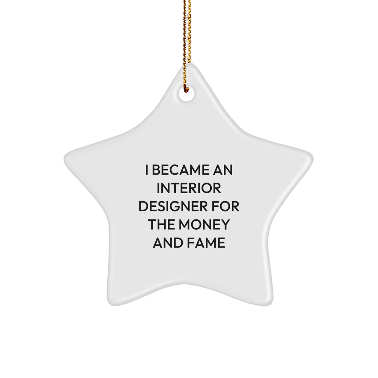Funny Interior Designer Gifts - Star Ornament - Gifts from Women for Interior Designer Friends at Christmas Time - Image 1
