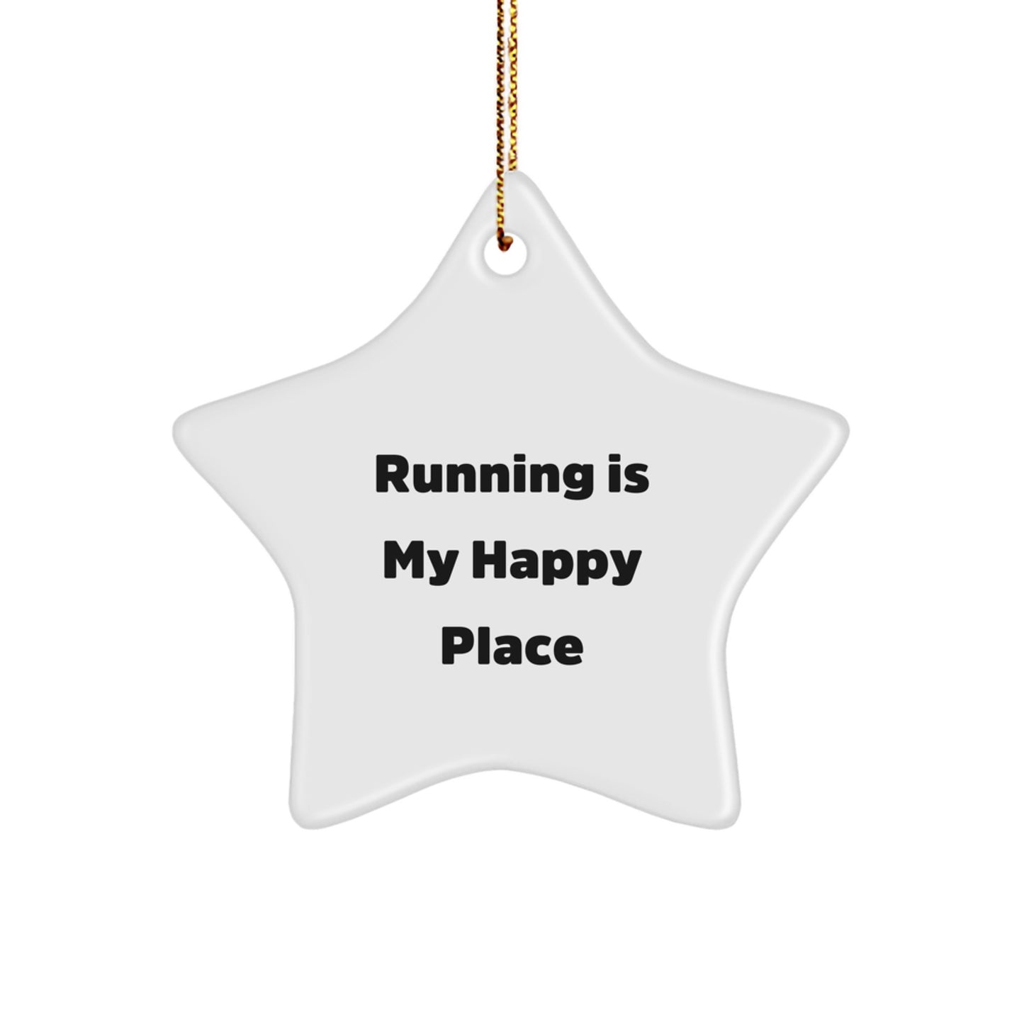 Funny Running Quotes Star Ornament, Gifts from Friends, Family, Coworkers for Running Enthusiasts, Unique Christmas Decorations, Star Shaped Decoration for Running Men and Women - Image 1