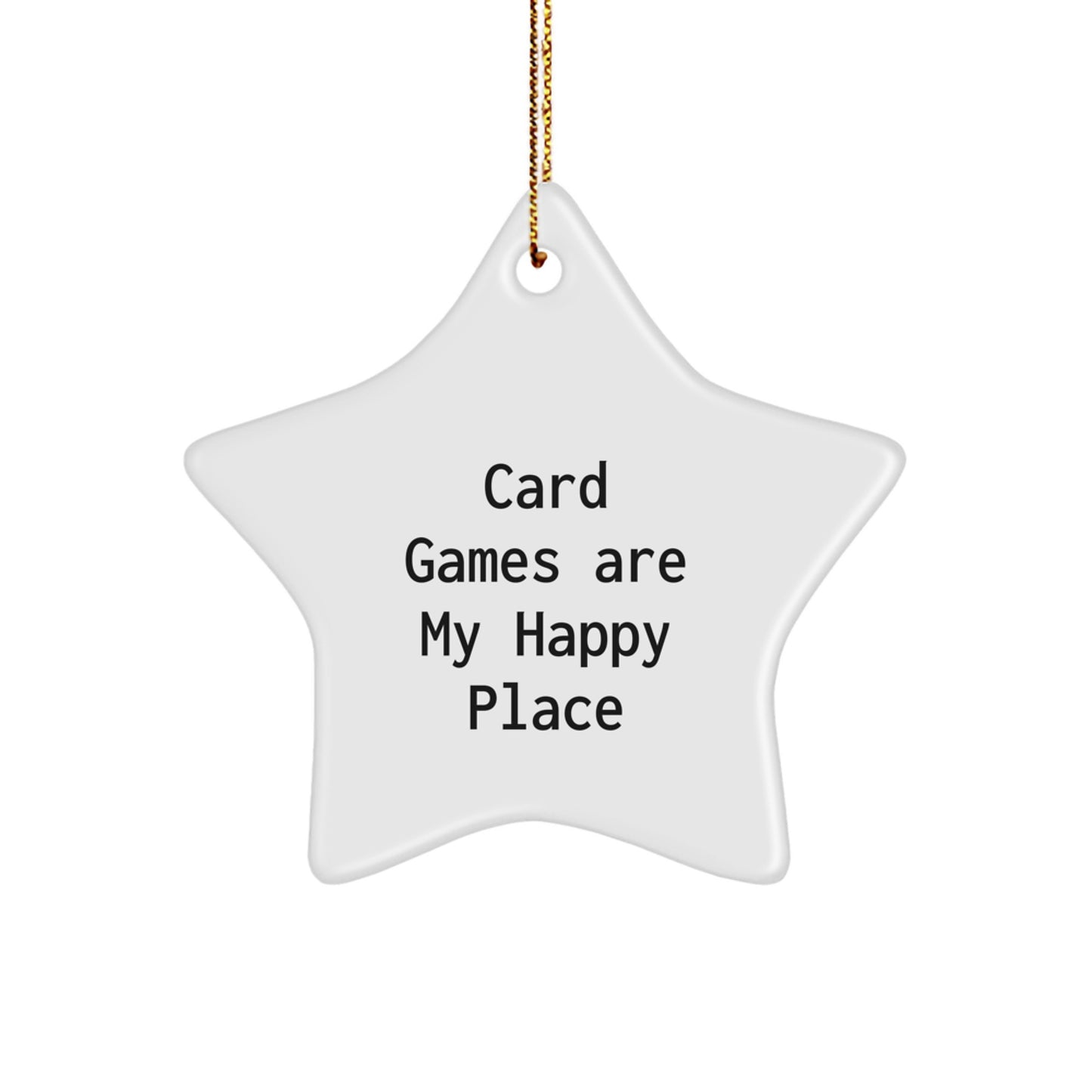 Funny Card Games Gifts for Friends Christmas Star Ornament from Men, Gifts for Card Games Lovers - Image 1