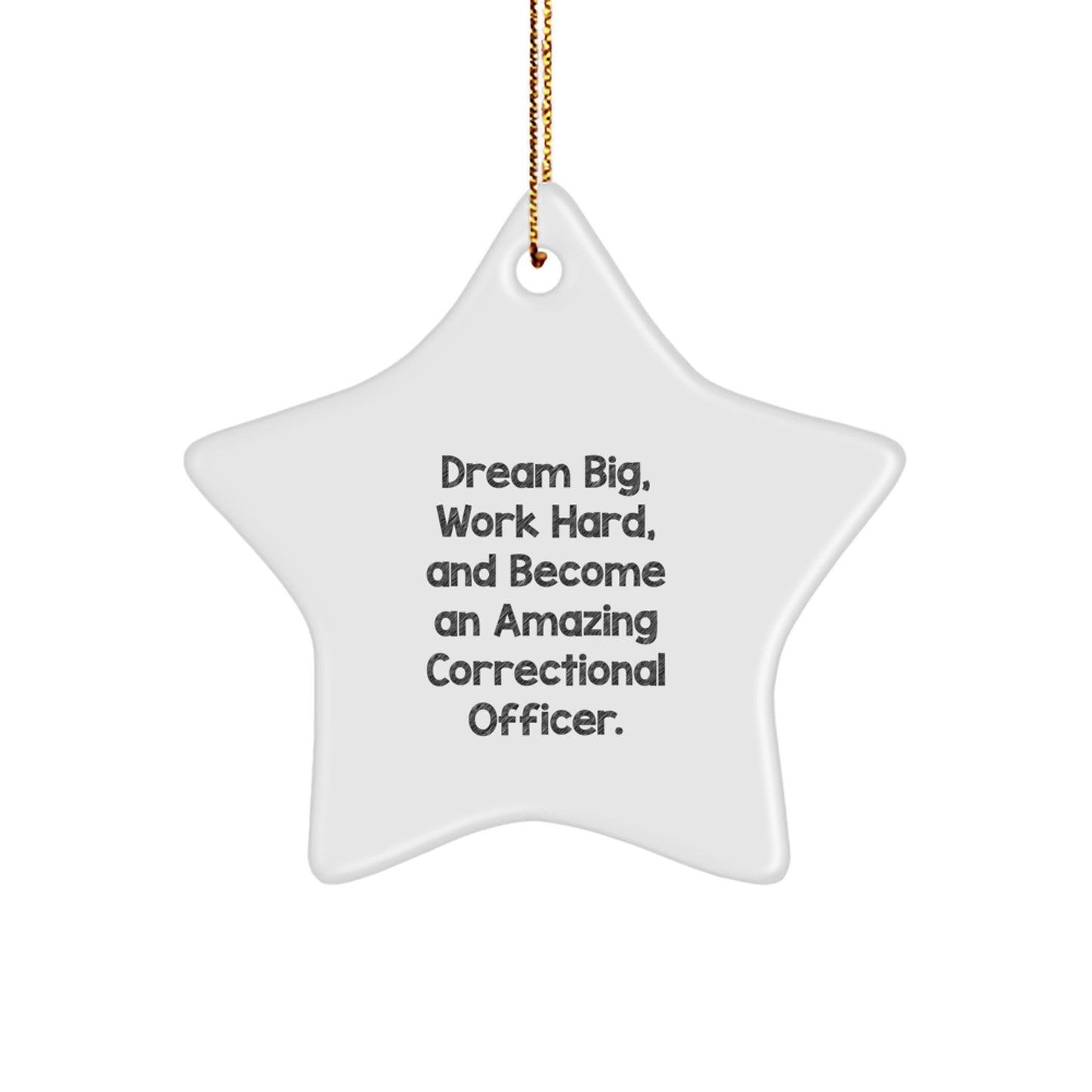Correctional Officer Star Ornament, Gift from Friends, Christmas Unique Gifts for Men Women Coworkers Family - Image 1