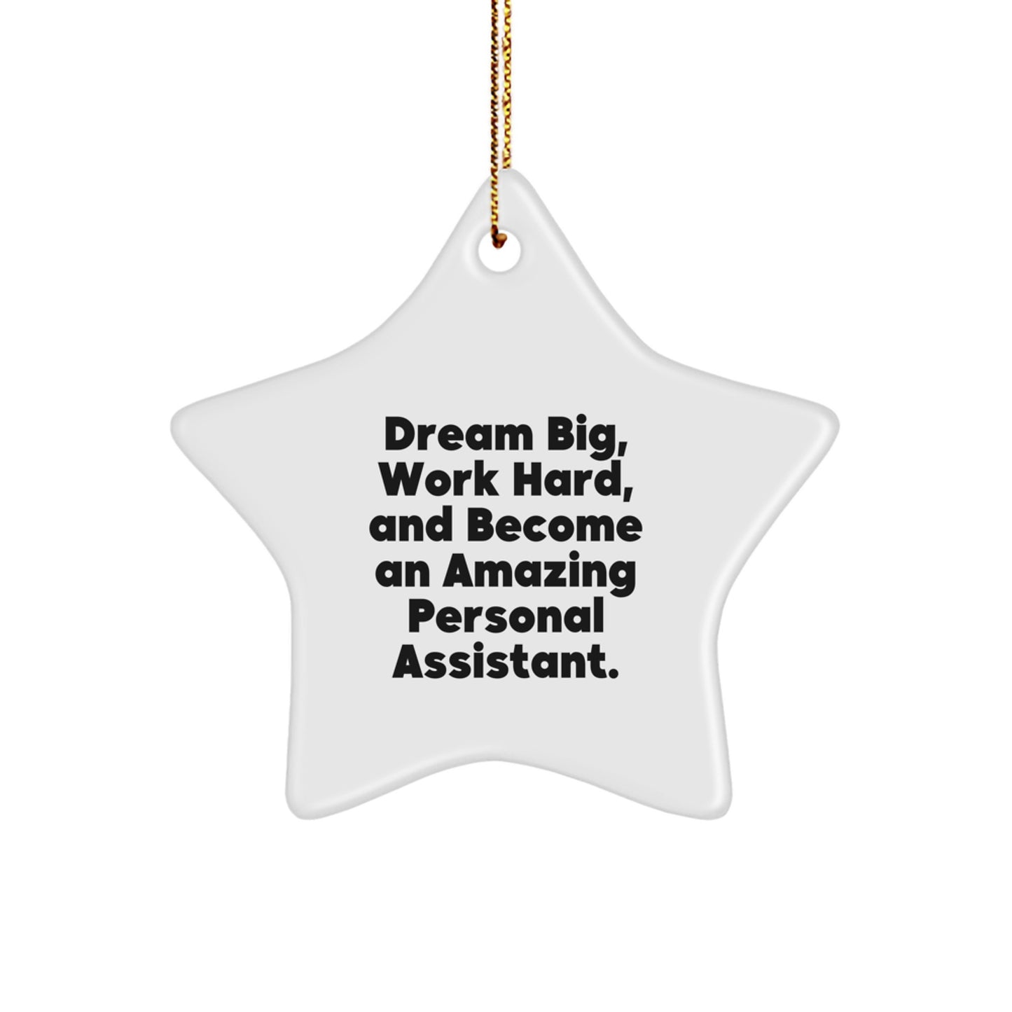 Gifts from Family - Star Ornament for Personal Assistants 'Dream Big, Work Hard, And Become An Amazing Personal Assistant.' - Unique Christmas Unique Gifts for Friends - Image 1