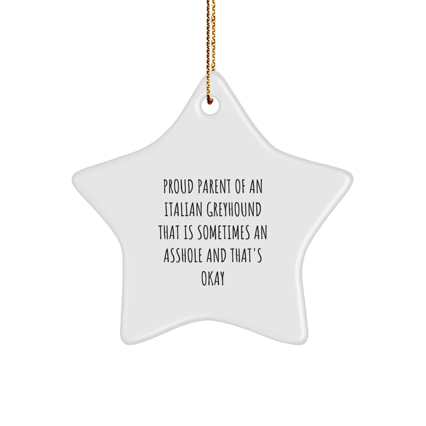Funny Italian Greyhound Dog Star Ornaments Gifts for Italian Greyhound Dog Lovers, Gifts from Family, Friends, or Coworkers to Decorate Your Home for Christmas - Image 1