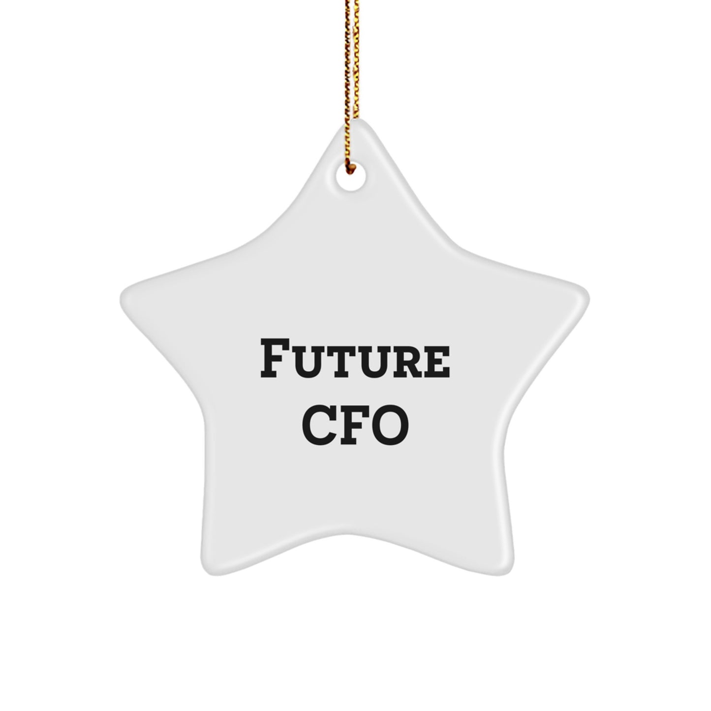 Funny Future CFO Gifts, Inspirational Star Ornament for Men or Women from Friends or Coworkers, Christmas Memorable Present Idea - Image 1