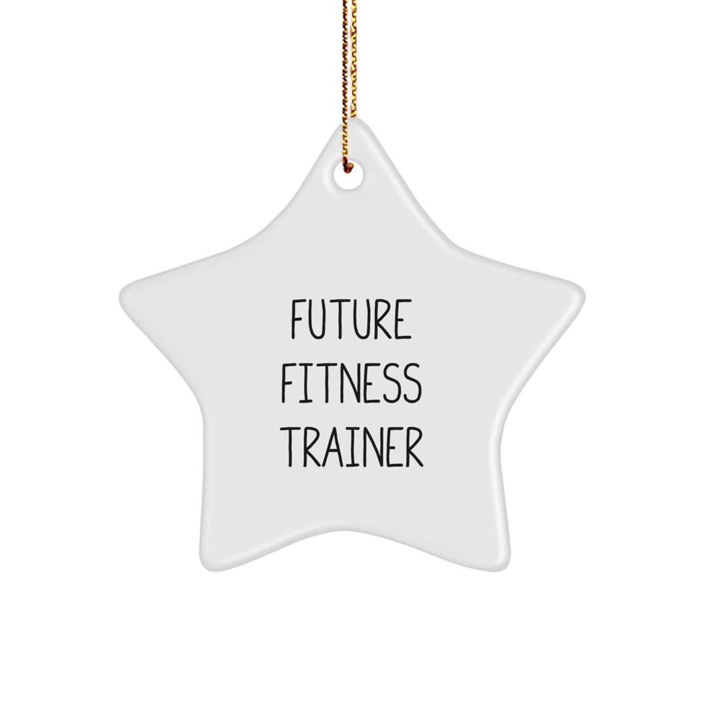 Funny Fitness Trainer Star Ornament Gifts from Friends for Future Fitness Trainers - Unique Christmas Decorations - Image 1