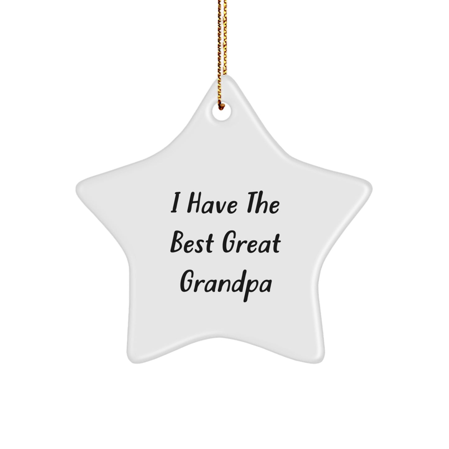 Funny Grandpa Gifts from Men, Star Ornament for Great Grandpa, Christmas Unique Decorations - Image 1