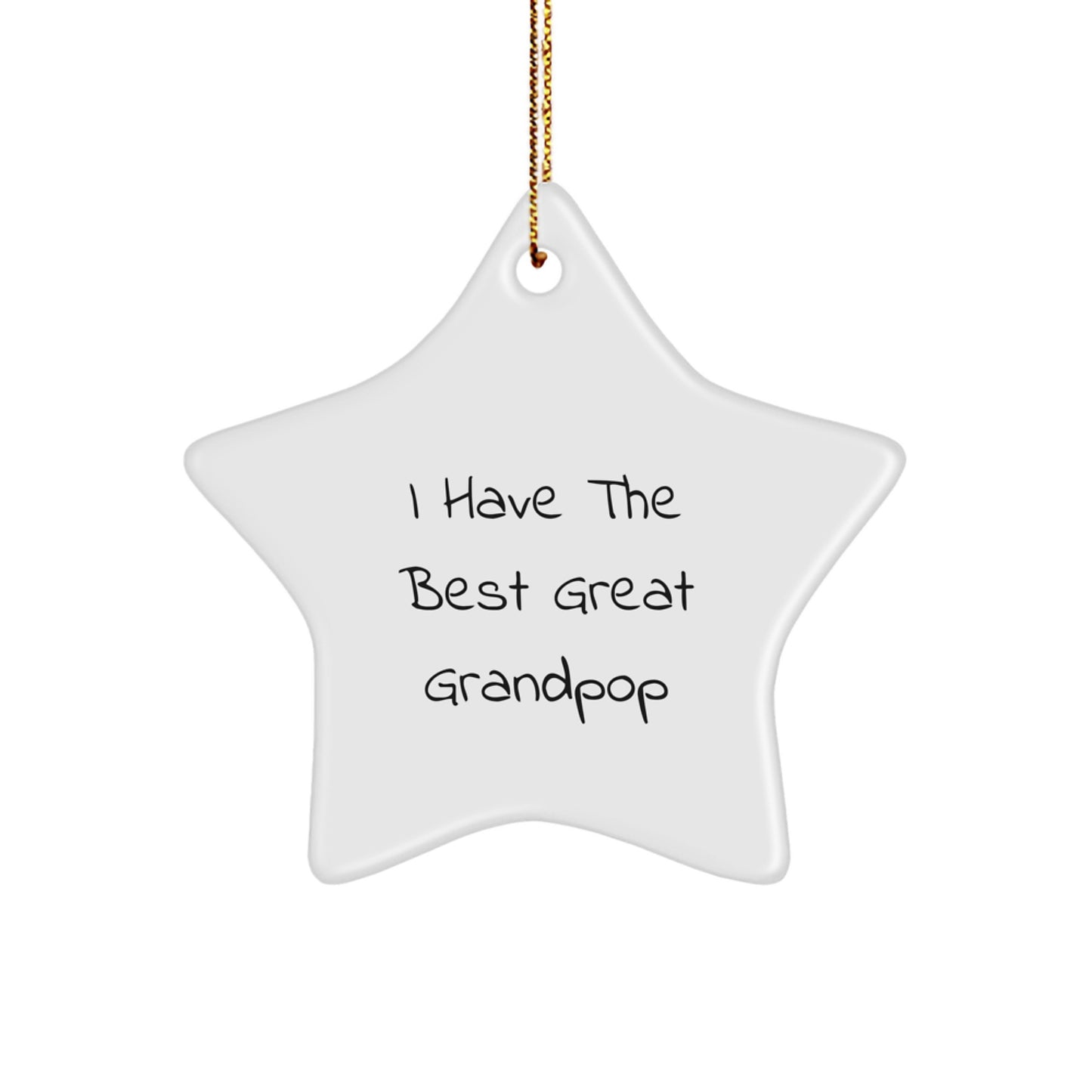 Funny Grandpop Gifts from You - Great Grandpop Star Ornament for Christmas - Image 1