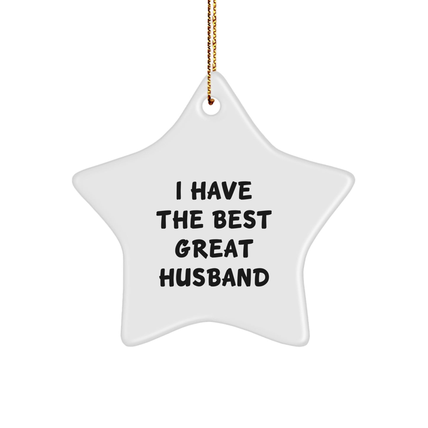 Funny Husband Star Ornament Gifts from Men to Great Husband for Christmas Unique Decorations - Image 1