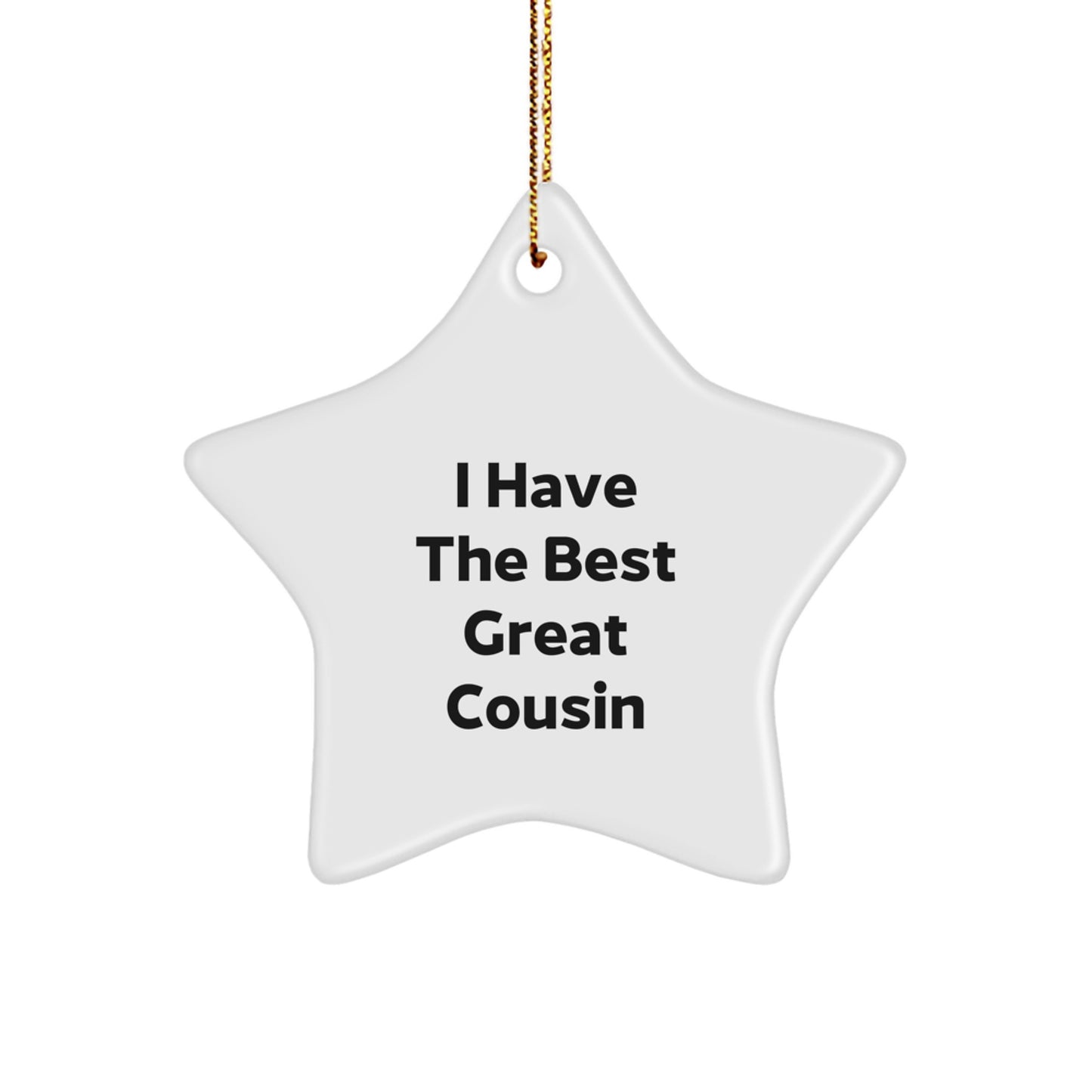 Funny Cousin Gifts from Men to Cousin for Christmas Unique Star Ornament - Image 1