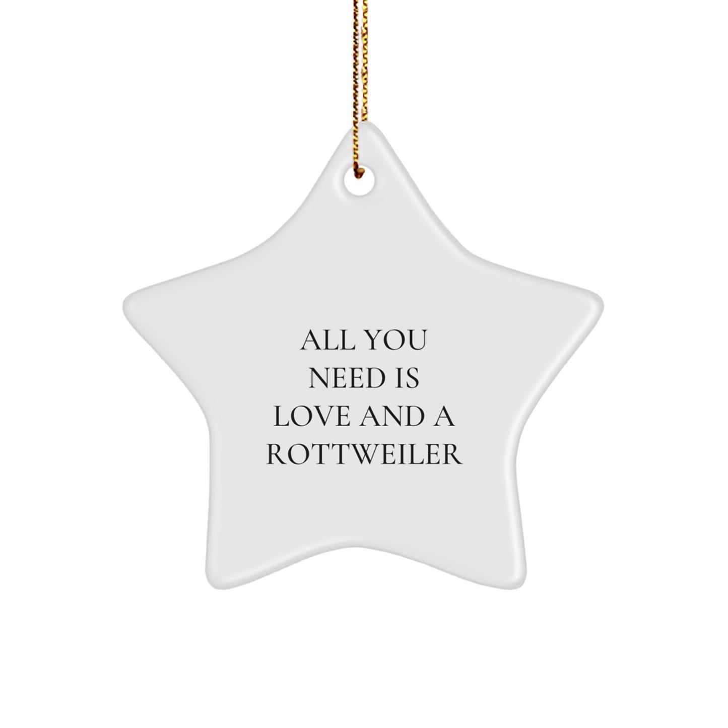 Rottweiler Dog Gifts, Funny Star Ornament for Men, Women, Friends, and Family - Gifts from Men, Women, Friends, and Family, Perfect for Christmas Unique Gifts - Image 1