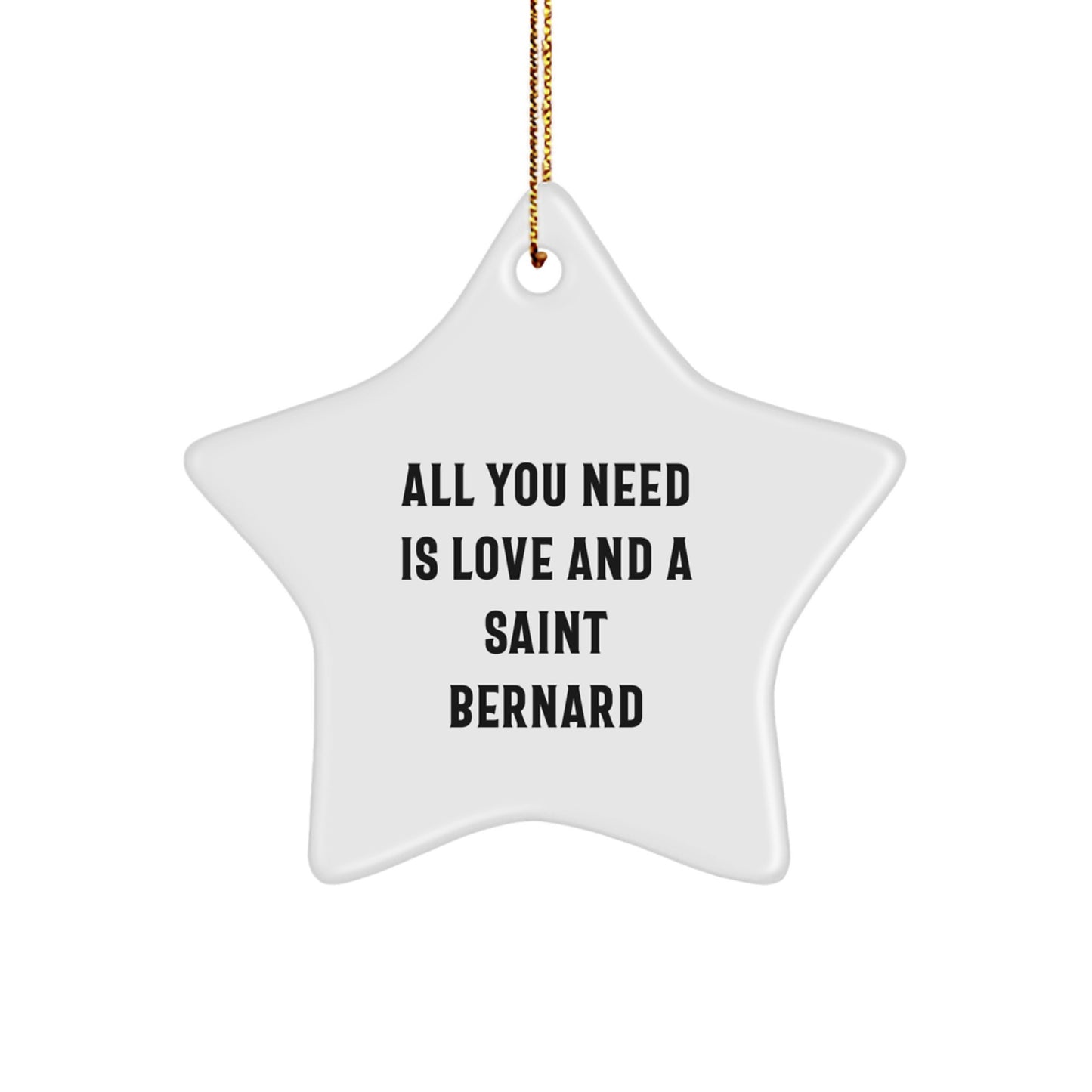 Saint Bernard Dog Lover Gifts from Men - Funny Star Ornament for Christmas Unique Presents for Saint Bernard Dog Owners - Image 1