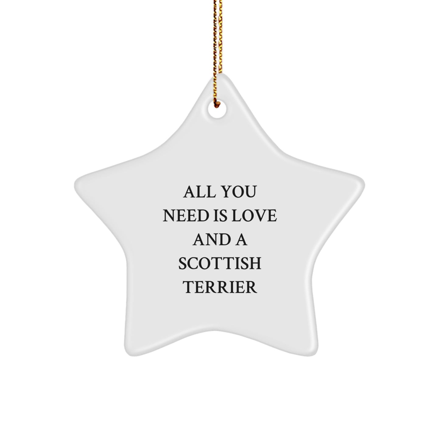 Funny Scottish Terrier Dog Star Ornament Gifts from Friends and Family for Christmas Unique Present - Image 1