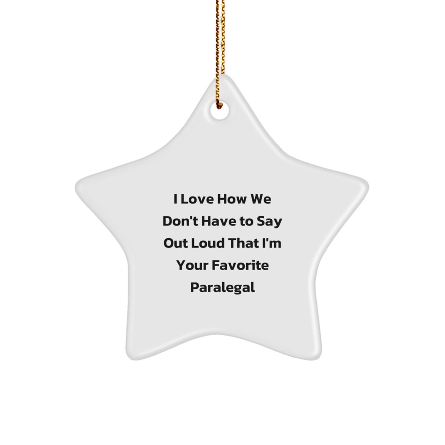 Funny Paralegal Christmas Unique Gifts from Family Friends, Star Ornament for Paralegal Men Women Coworkers - Image 1