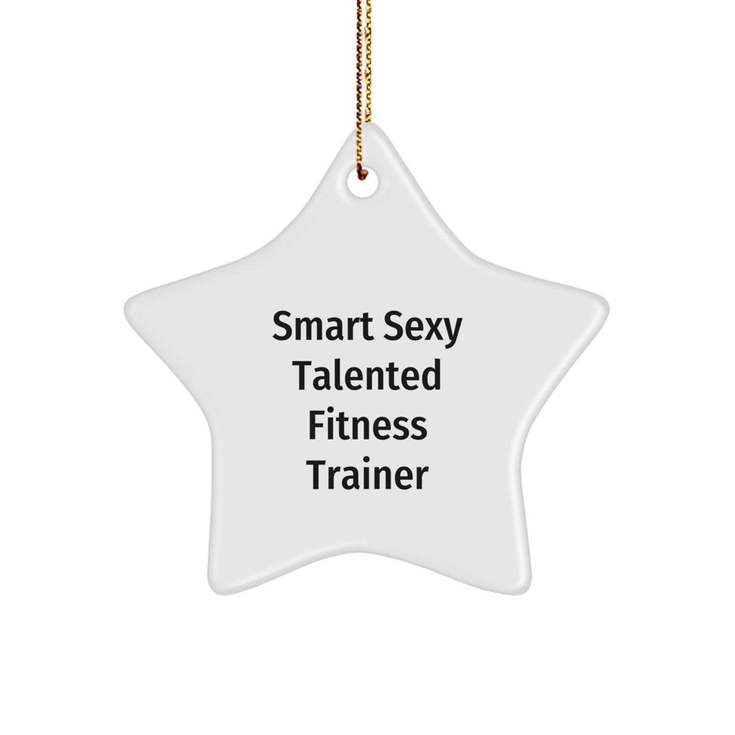 Funny Fitness Trainer Gifts from Men for Women, Star Ornament for Fitness Trainers on Christmas Unique Gifts - Image 1