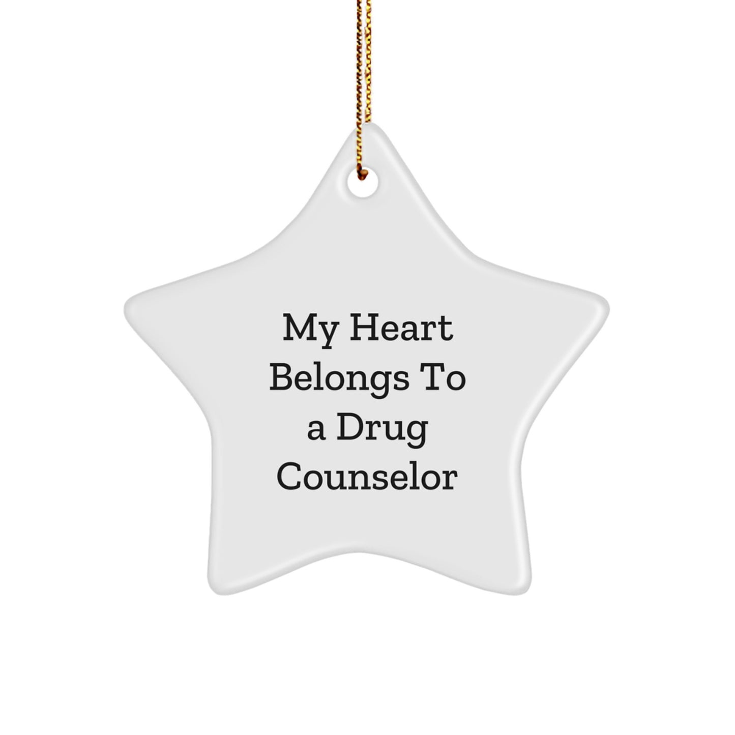 Funny Drug Counselor Gifts from Friends Unique Star Ornament for Men Women Family Drug Counselor Christmas Unique Gifts - Image 1