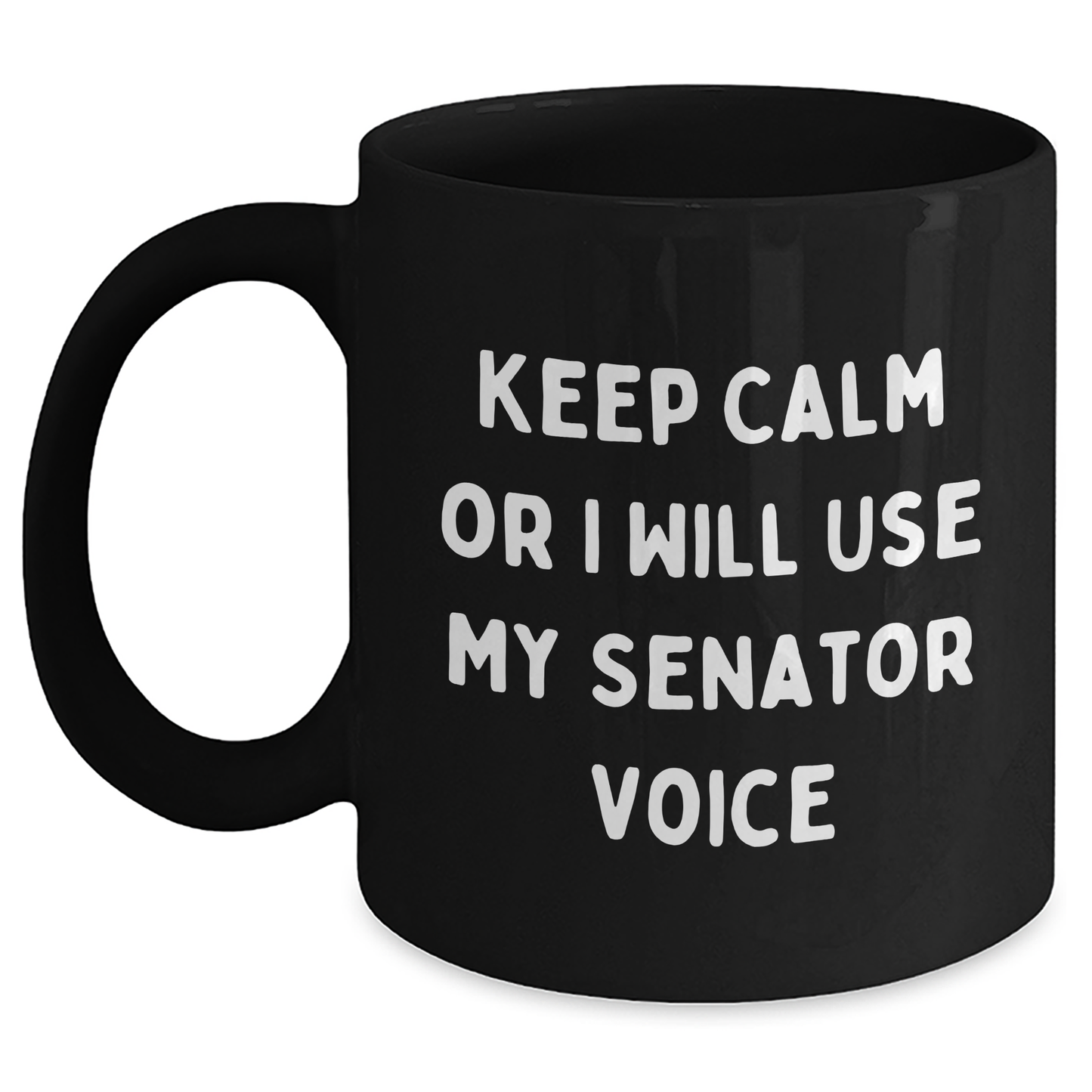 Senator Gifts for Men Keep Calm Black Coffee Mugs, Funny Graduation Unique Gifts from Family - Main