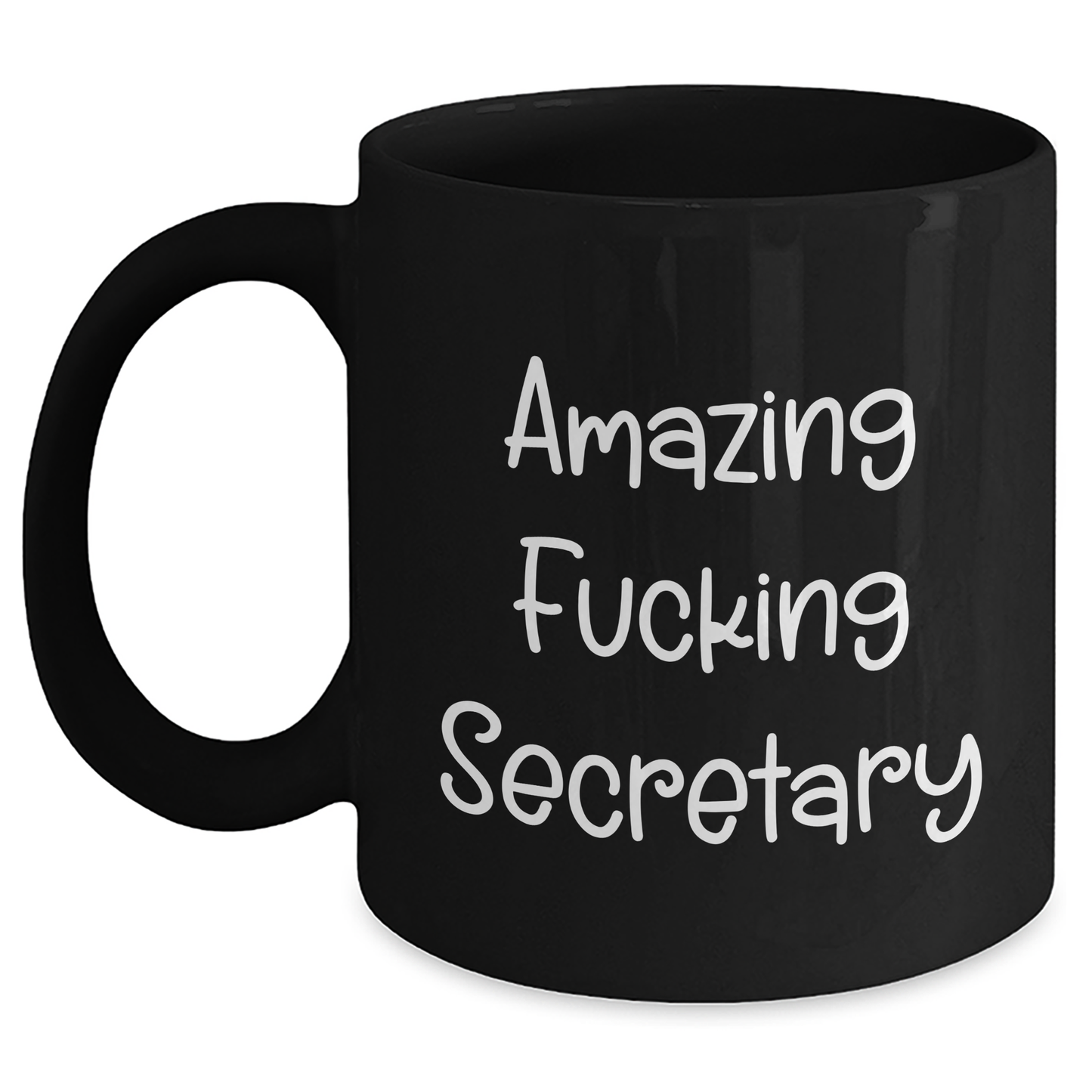 Funny Secretary Quotes Black Coffee Mug, Gifts from Friends for Secretary, Graduation Unique Gifts, Amazing F--king Secretary - Main
