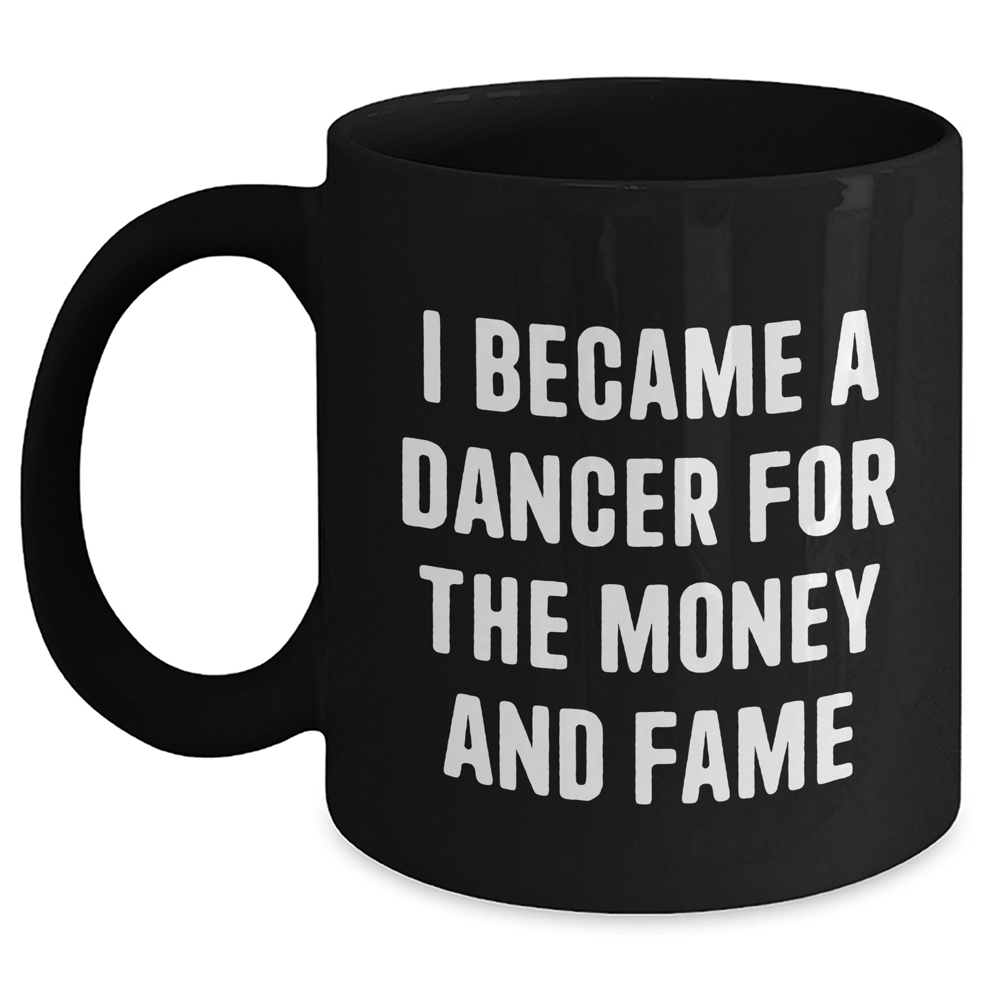 Funny Dancer Gifts from Friends for Graduation Unique Dancer Black Coffee Mugs I Became A Dancer For The Money And Fame - Main