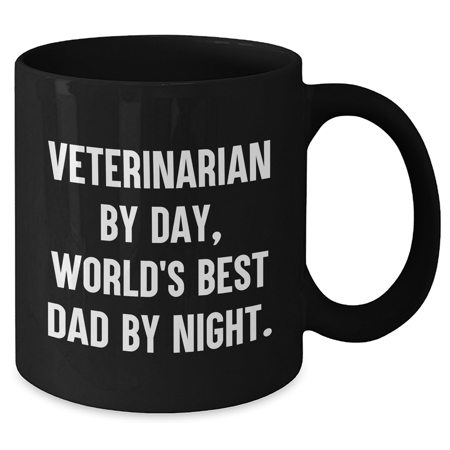 Veterinarian Gifts, Funny Quote, Black Coffee Mug - Gifts from Men for Veterinarian By Day, World's Best Dad By Night., Father's Day Unique - Additional