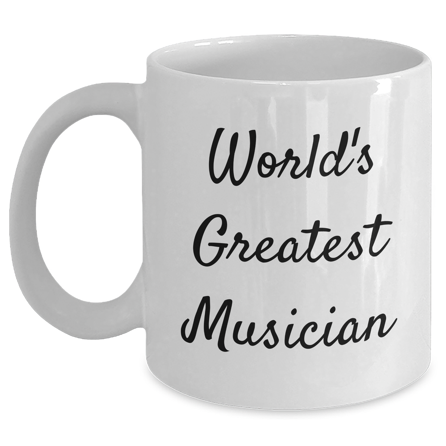 Funny Musician Gifts for Him, White Coffee Mug, 'World's Greatest Musician' Quote, Gifts from Men, for Musician Graduation - Main
