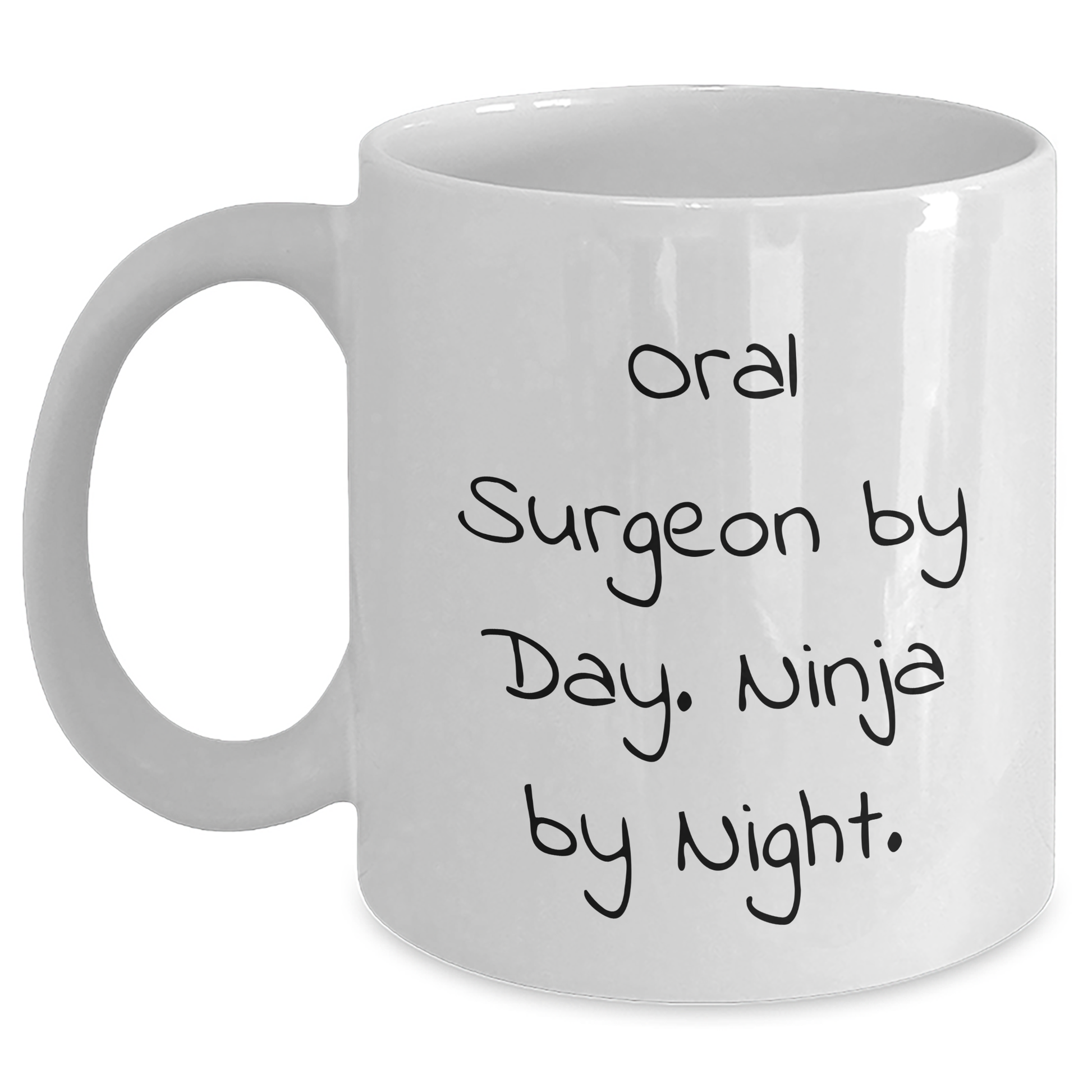 Oral Surgeon Gifts for Men from Family, Funny White Coffee Mug, 'Oral Surgeon By Day. Ninja By Night.', Graduation Unique - Main