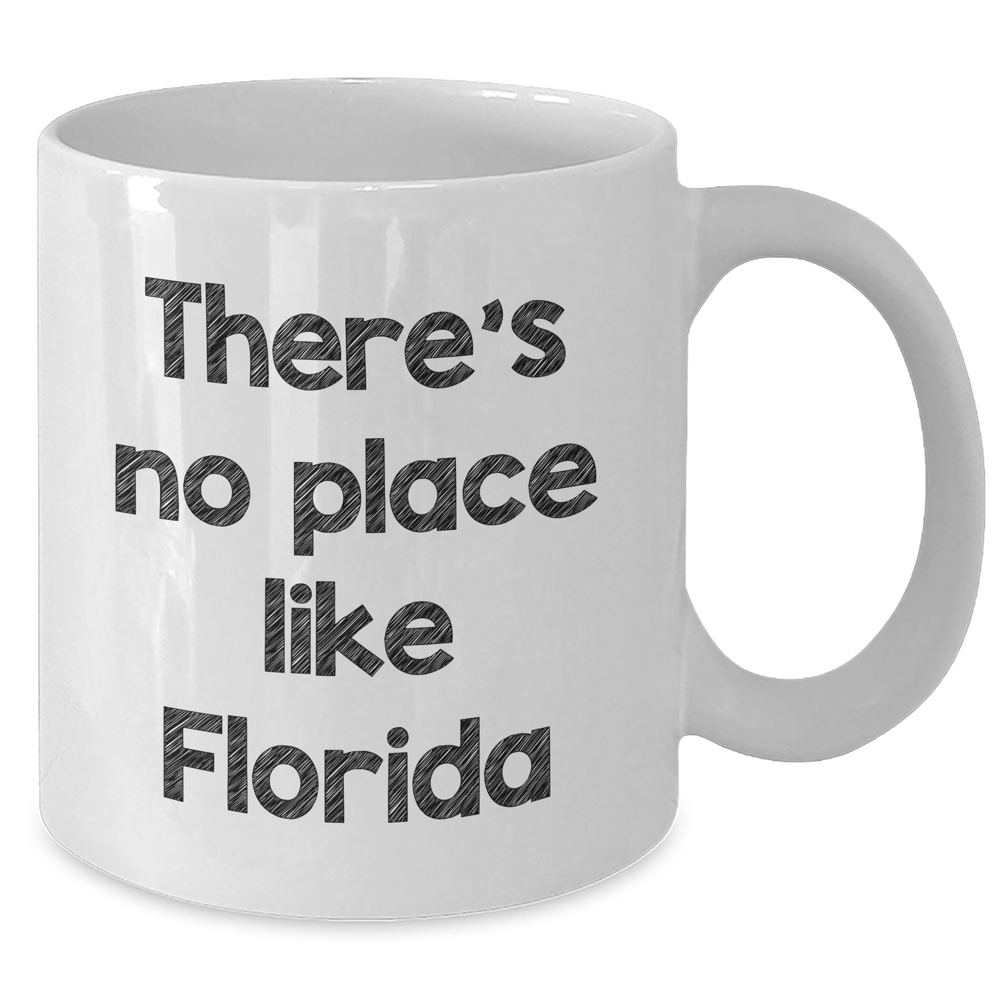 Florida Enthusiasts Funny White Coffee Mugs Gifts from Friends for Graduation 'There's No Place Like Florida' - Unique White Coffee Mug, 11oz or 15oz, Microwave and Dishwasher Safe Gifts - Additional