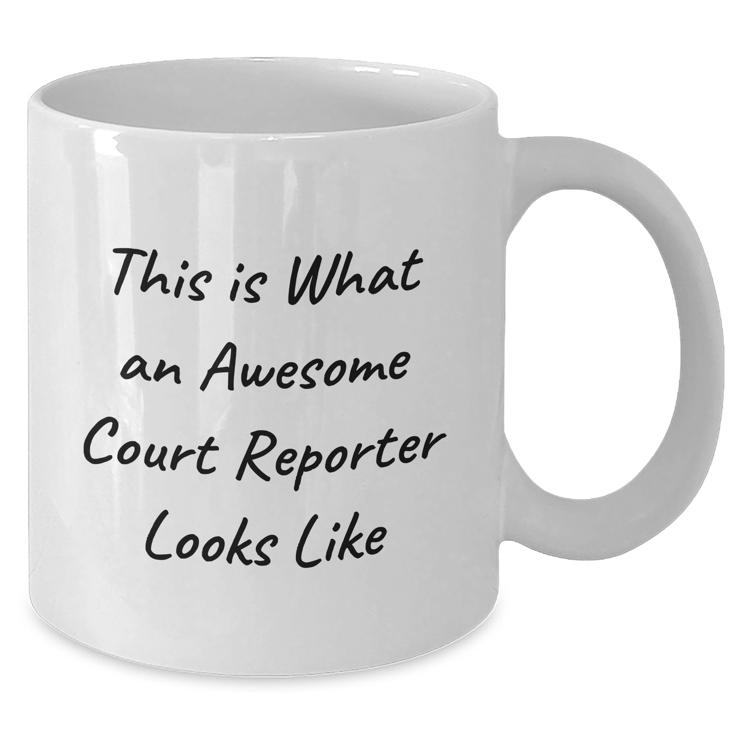 Funny Court Reporter Gifts for Men, Women, Friends, or Coworkers - White Coffee Mug, This Is What An Awesome Court Reporter Looks Like, Graduation Unique Gifts from Friends to Court Reporters - Additional