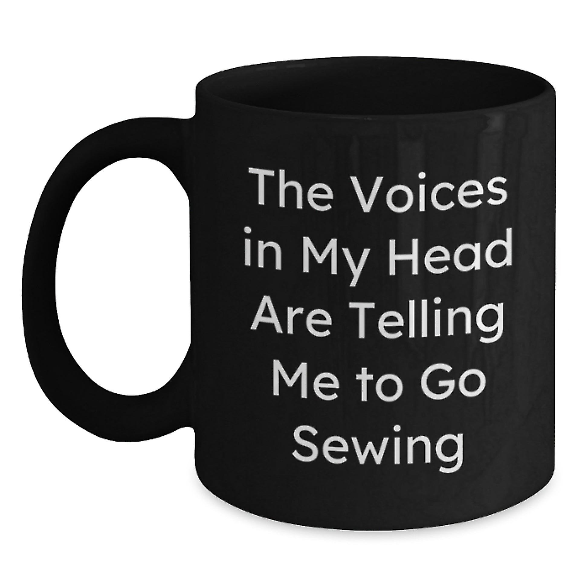 Funny Sewing Gifts for Graduation, Sewing Humor Black Coffee Mug, Gifts from Friends to Family, Ideal Gift for Sewing Enthusiasts with Quirky Sense of Humor - Main