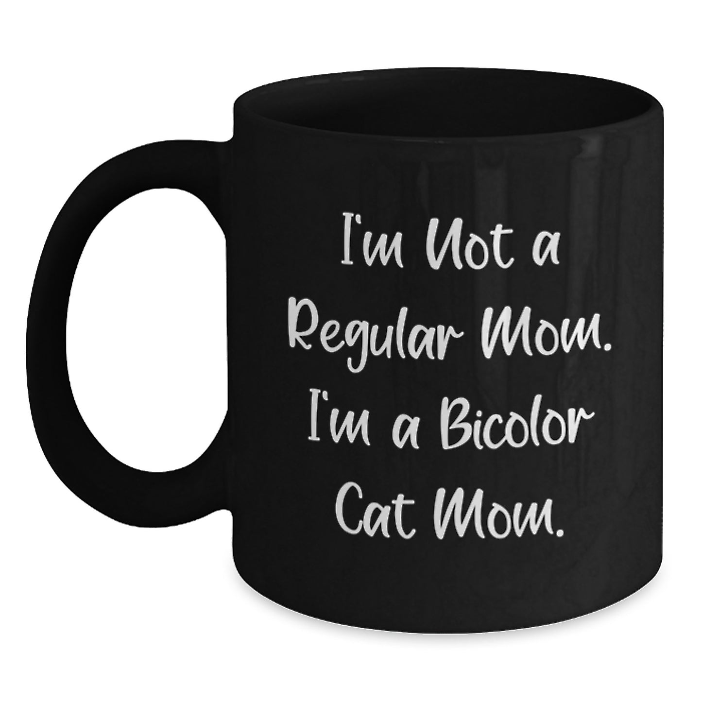 Funny Bicolor Cat Mom Gifts for Graduation Unique Black Coffee Mug from Men to Bicolor Cat Lovers - Main