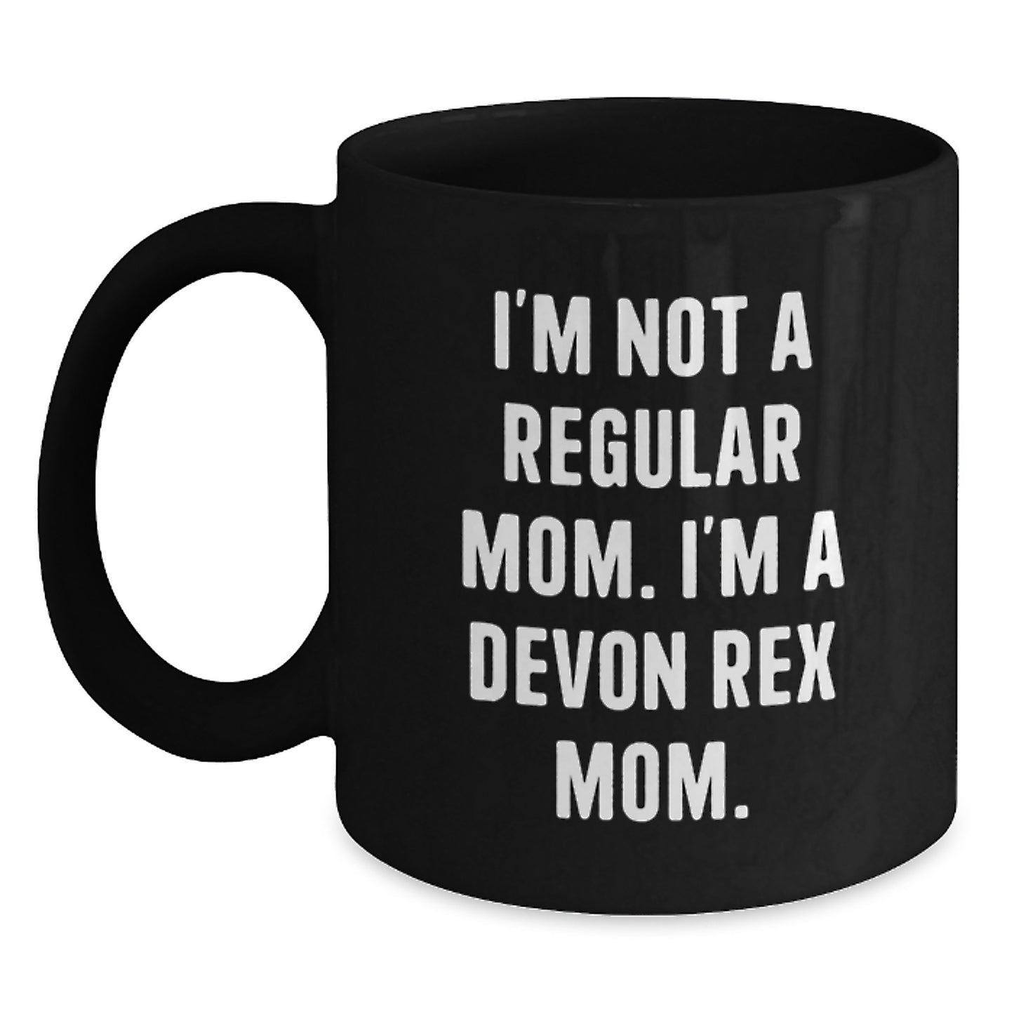 Funny Devon Rex Cat Gifts, Unique Black Coffee Mug for Cat Lovers, Gifts from Friends and Family, Birthday Unique Gifts - Main