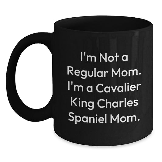 Funny Cavalier King Charles Spaniel Dog Mom Gifts for Graduation - Black Coffee Mug - Main