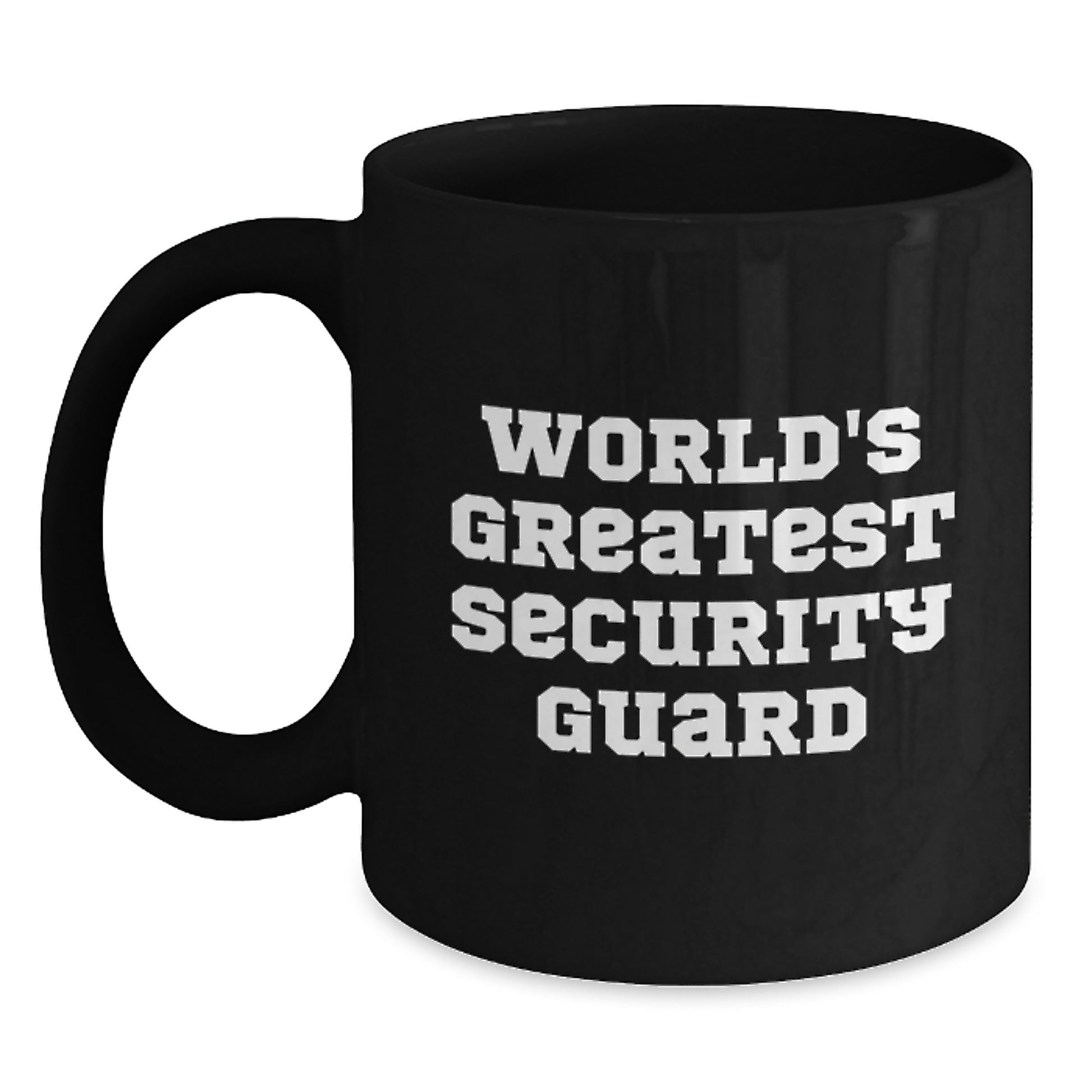 Funny Security Guard Gifts from Men to Security Guard Friends - Black Coffee Mug for Security Guard - Main