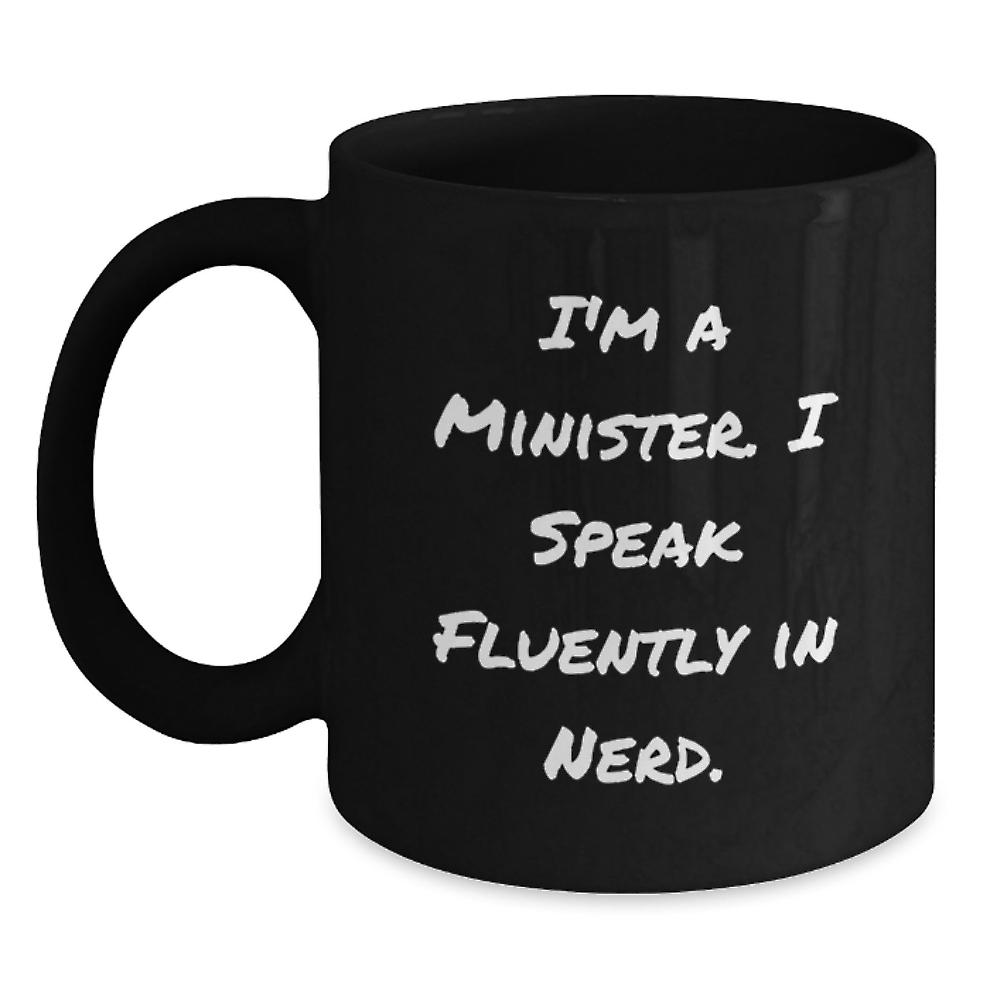 Funny Minister Gifts from Friends for Graduation Unique Ceramic Black Coffee Mug - Main