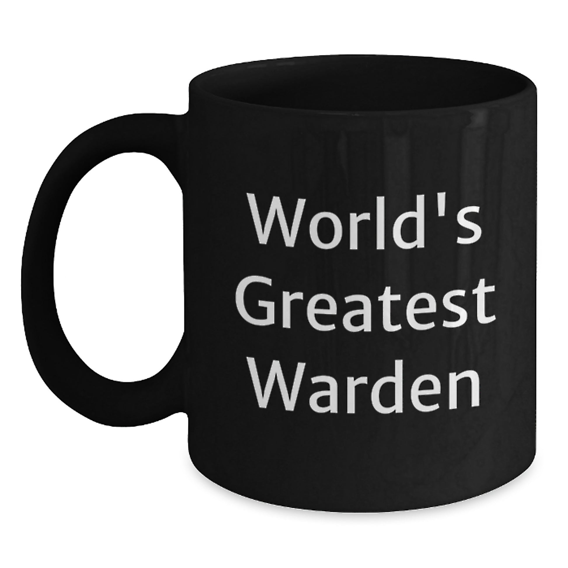 Warden Gifts for Men, Funny World's Greatest Warden Black Coffee Mug for Coworkers, Unique Christmas Unique Gifts from Family - Main