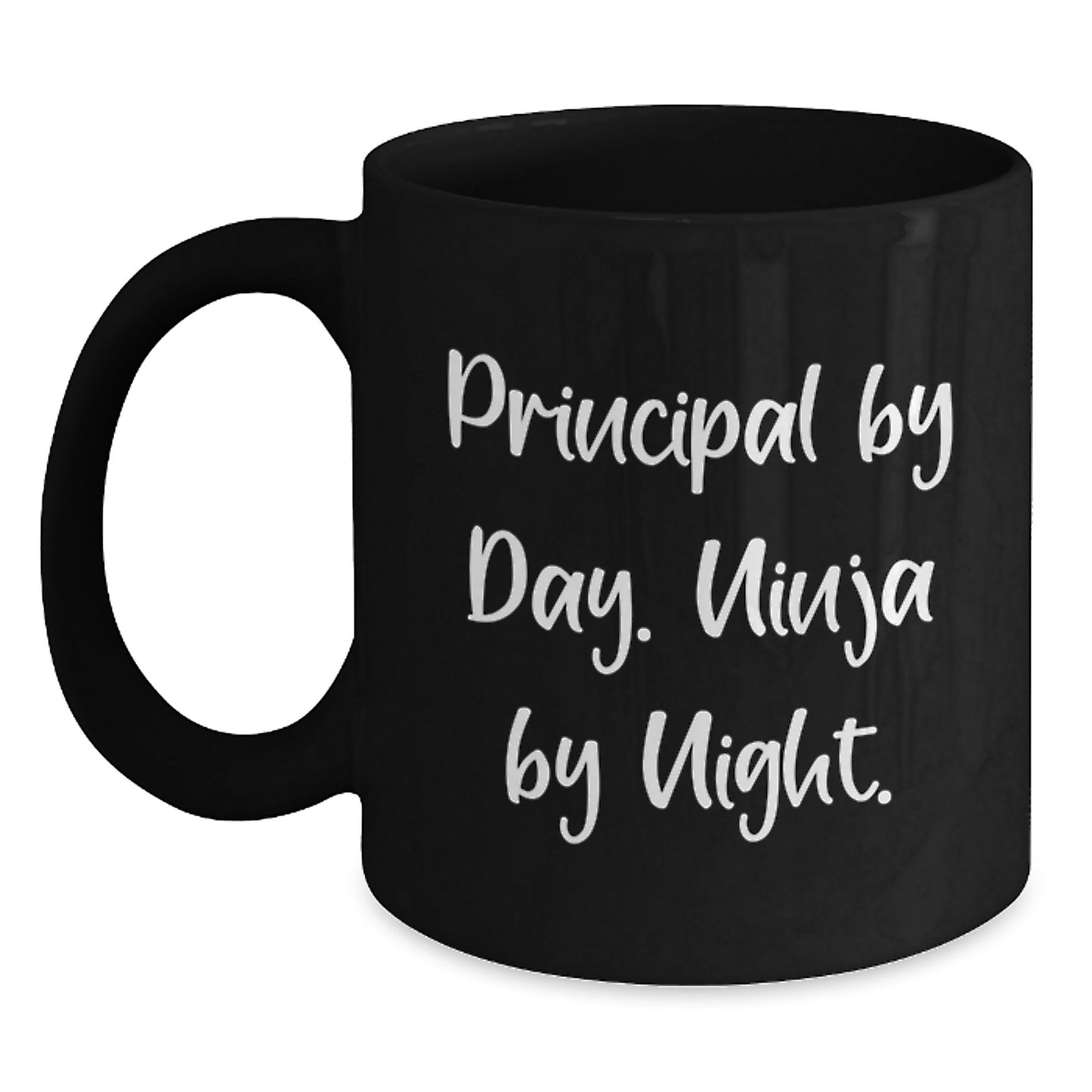 Funny Principal Gifts from Men to Principal for Graduation - Principal By Day Ninja By Night Black Coffee Mug - Main