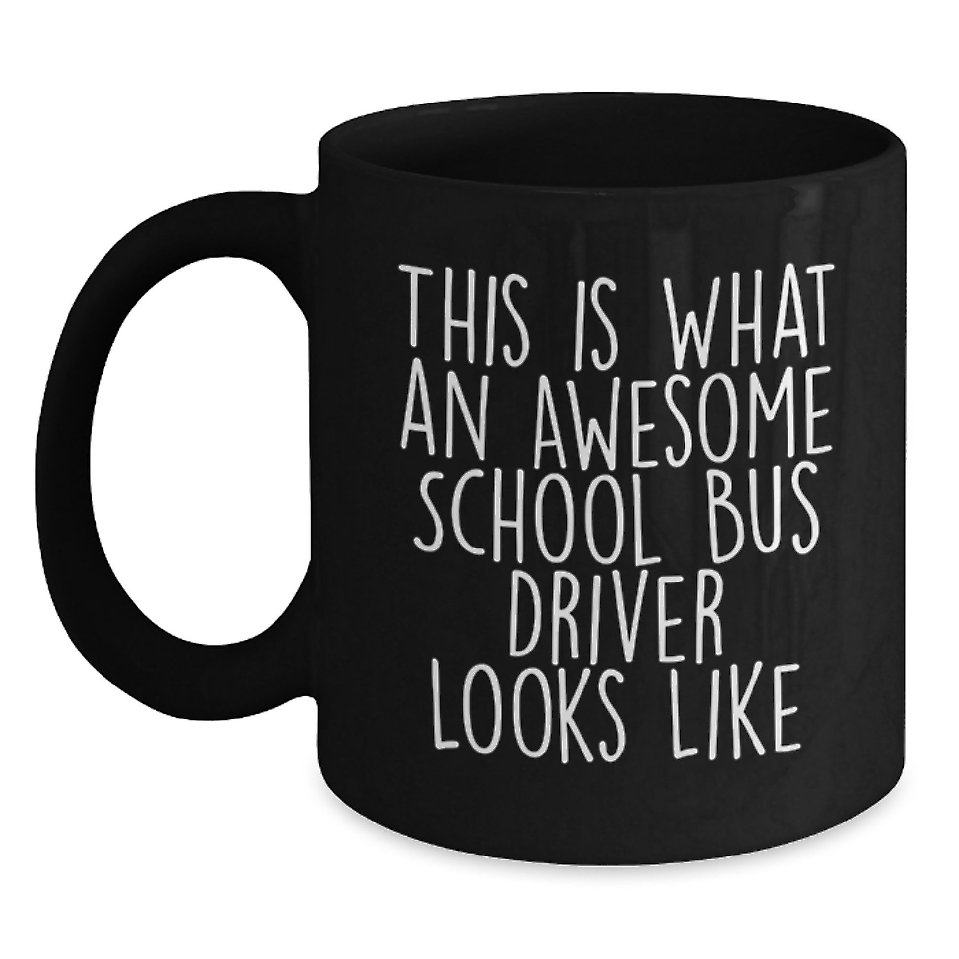Funny School Bus Driver Gifts from Men, Black Coffee Mug Christmas Unique Gifts for School Bus Driver Friends - Main