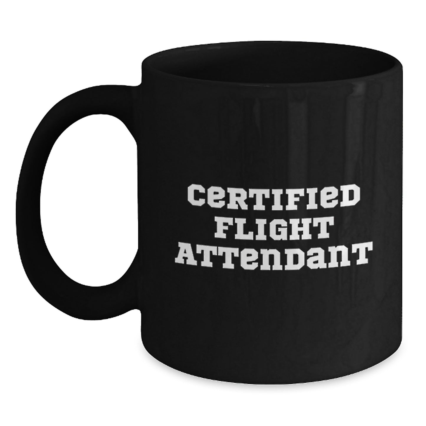 Funny Quotes for Flight Attendants, Black Coffee Mugs as Christmas Unique Gifts for Her Friends and Family - Main