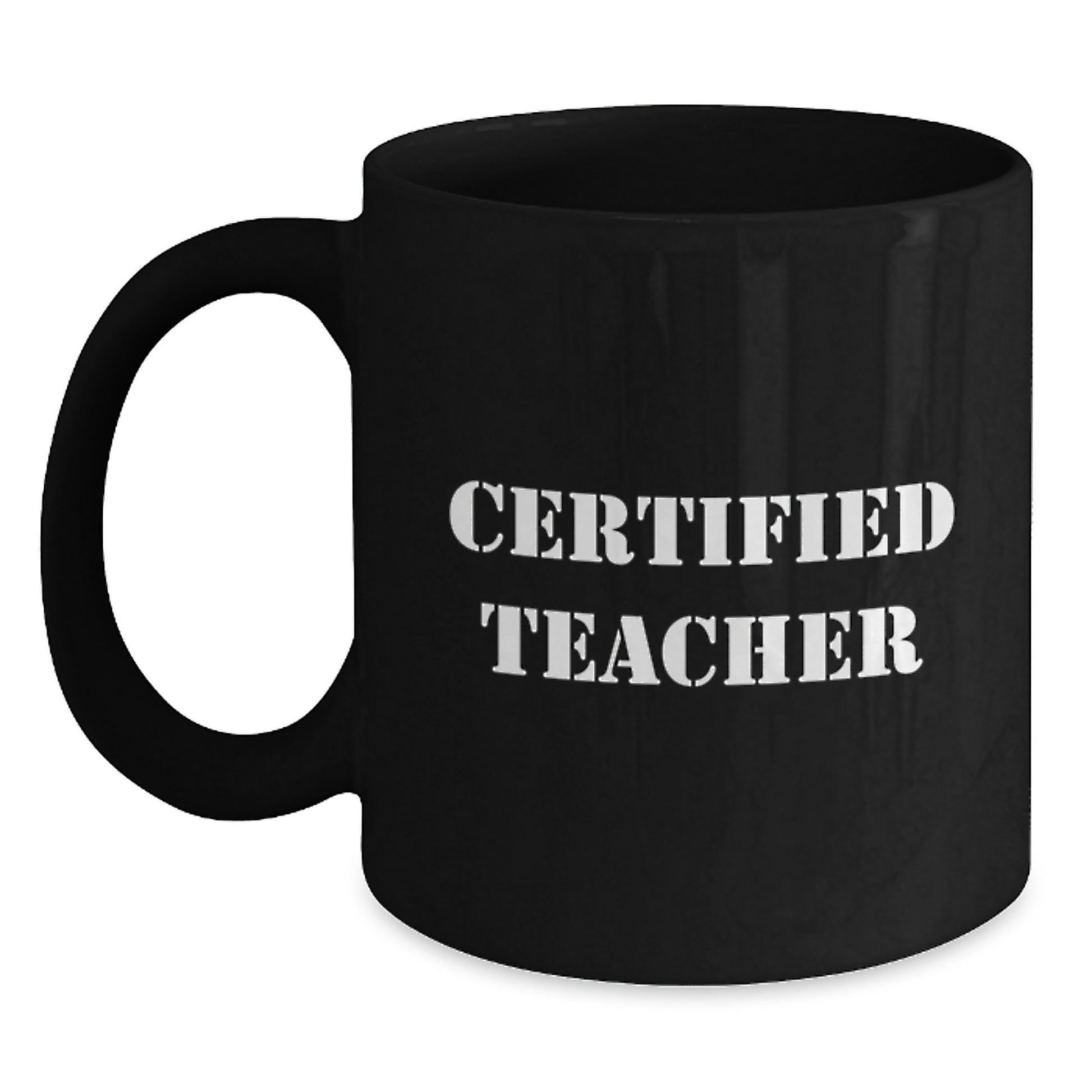 Funny Gifts from Men for Teacher - Valentine's Unique Teacher Coffee Mugs - Black Ceramic Black Coffee Mug - Gifts for Teachers - Main
