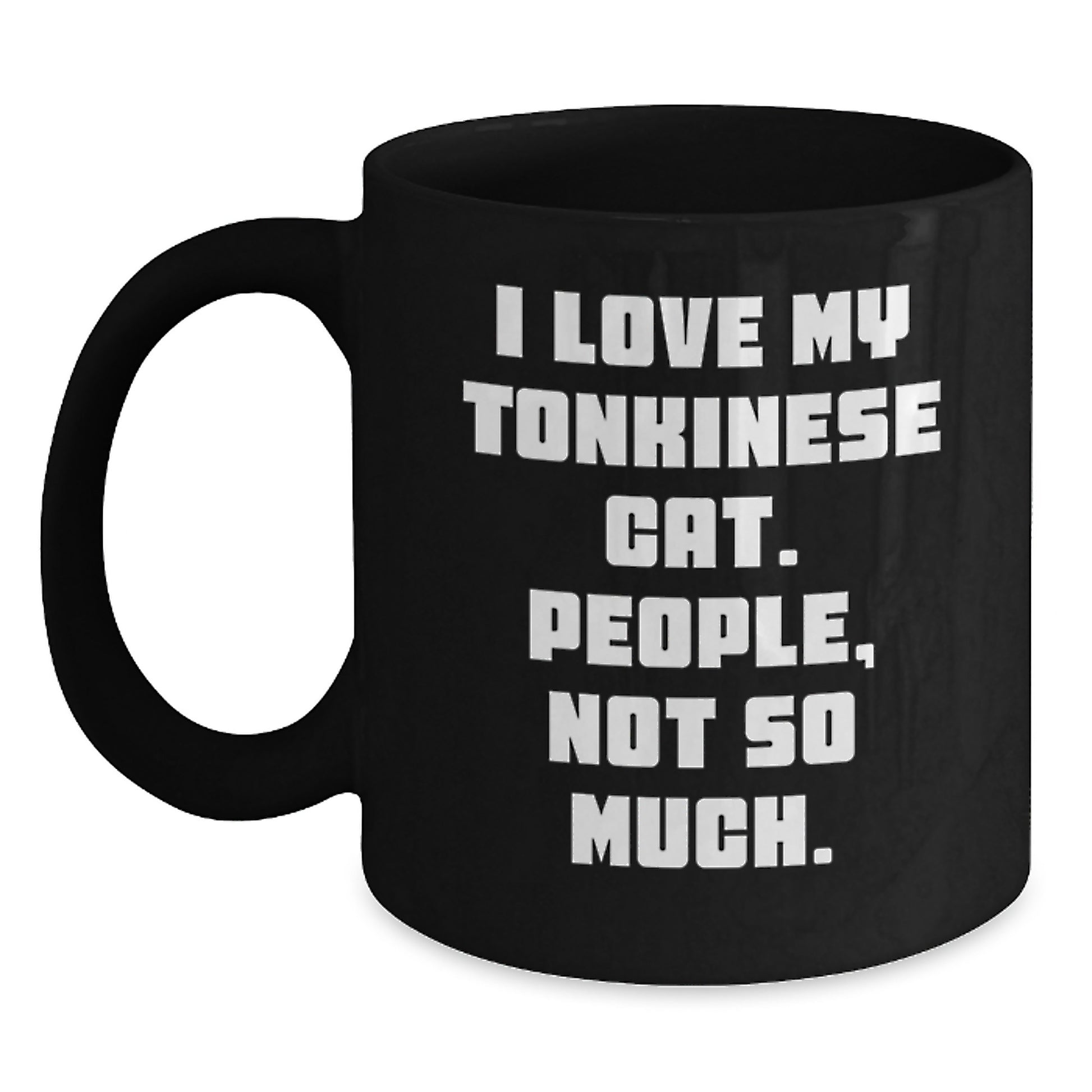 Tonkinese Cat Lover Black Coffee Mug Funny Valentine's Gift for Friends - Main