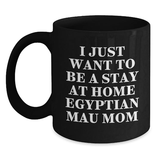 Egyptian Mau Cat Lover Gifts for Men, Funny Black Coffee Mug for Egyptian Mau Cat Mom, Unique Christmas Unique Gifts from Family to Women - Main
