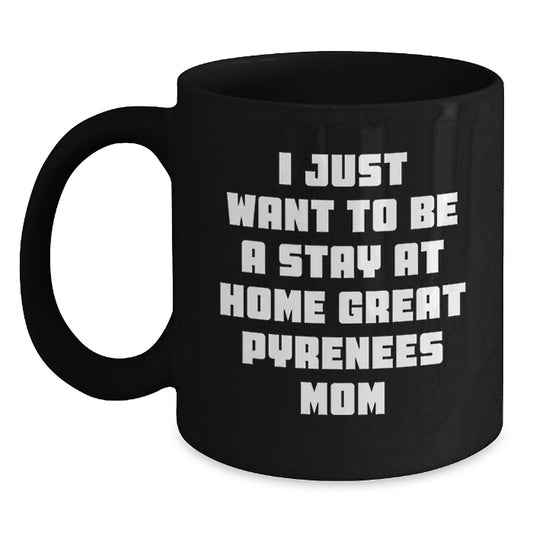 Funny Great Pyrenees Dog Mom Gifts, Great Pyrenees Dog Lover Black Coffee Mug, Gift from Friends or Family, Perfect for Great Pyrenees Dog Owners Birthday Unique Gifts - Main