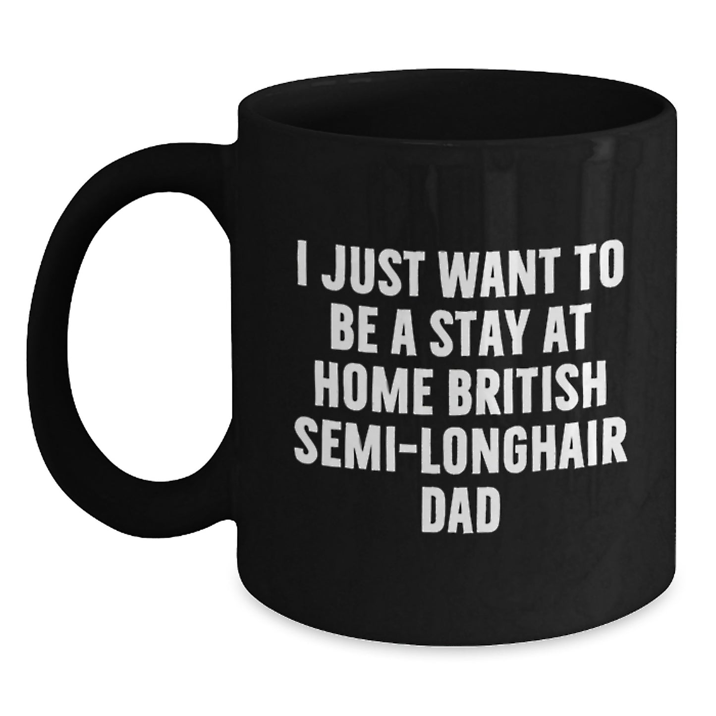 British Semi-Longhair Cat Dad Funny Mugs Gifts for Him Graduation Unique - Main